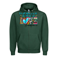 Sports Green let all that you do be done in love Zipper Hoodie - Zillion Design Studio