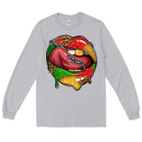 Moon Dust juneteenth day lips Long Sleeve Tee - texasbilliewilder