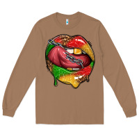 Toasted Coconut juneteenth day lips Long Sleeve Tee - texasbilliewilder