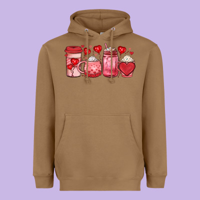 Valentines Day Coffee Heavyweight Hoodie Designed By Jahusdesignshop