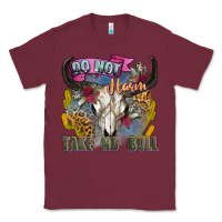 Burgundy do not harm take no bull cow skull Classic Tee - Zillion Design Studio