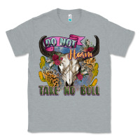 Heather Grey do not harm take no bull cow skull Classic Tee - Zillion Design Studio