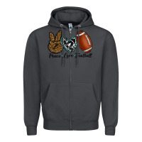 Smoke peace love football Zipper Hoodie - RanaPortraitStore