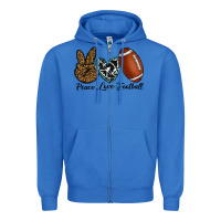 True Royal peace love football Zipper Hoodie - RanaPortraitStore