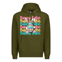 Army Green bunny babe Premium Hoodie - MaliasSmallBusiness