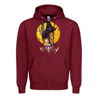 Burgundy Be Witchy Black Witch Zipper Hoodie - texasbilliewilder