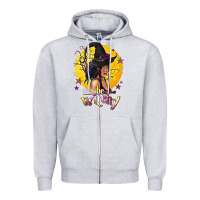 Heather Grey Be Witchy Black Witch Zipper Hoodie - texasbilliewilder