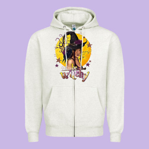 Be Witchy Black Witch Zipper Hoodie Designed By Texasbilliewilder