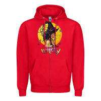 Red Be Witchy Black Witch Zipper Hoodie - texasbilliewilder
