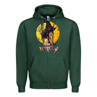 Sports Green Be Witchy Black Witch Zipper Hoodie - texasbilliewilder
