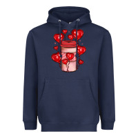 Navy valentines day coffee Heavyweight Hoodie - JahusDesignShop