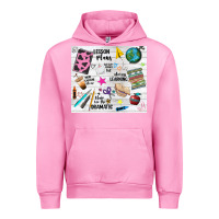 Fuchsia Pink teacher always learning Urban Hoodie - NancyCooperArtShop