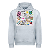 Heather Grey teacher always learning Urban Hoodie - NancyCooperArtShop