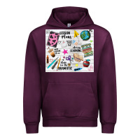 Mauve Wine teacher always learning Urban Hoodie - NancyCooperArtShop