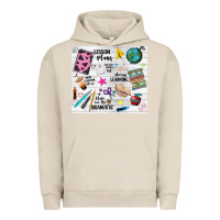 Pigment French Oak teacher always learning Urban Hoodie - NancyCooperArtShop