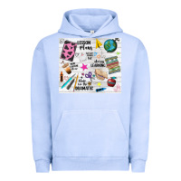 Pigment Grape Ice teacher always learning Urban Hoodie - NancyCooperArtShop