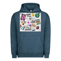Pigment Midnight Navy teacher always learning Urban Hoodie - NancyCooperArtShop