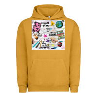 Pigment Peanut Butter teacher always learning Urban Hoodie - NancyCooperArtShop