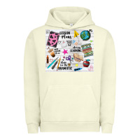 Pigment Pistachio teacher always learning Urban Hoodie - NancyCooperArtShop