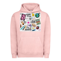 Pigment Salmon teacher always learning Urban Hoodie - NancyCooperArtShop
