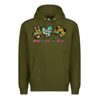 Army Green Peace Love Texas Premium Hoodie - RanaPortraitStore