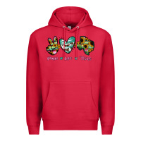 Cardinal Peace Love Texas Premium Hoodie - RanaPortraitStore