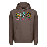 Coffee Peace Love Texas Premium Hoodie - RanaPortraitStore