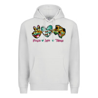 Dove Grey Peace Love Texas Premium Hoodie - RanaPortraitStore