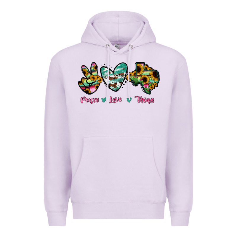 Peace Love Texas Premium Hoodie by RanaPortraitStore | Teevron