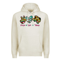 Oatmeal Heather Peace Love Texas Premium Hoodie - RanaPortraitStore