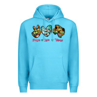 Ocean Blue Peace Love Texas Premium Hoodie - RanaPortraitStore