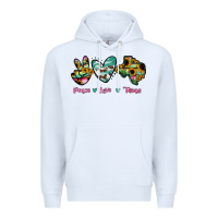 White Peace Love Texas Premium Hoodie - RanaPortraitStore