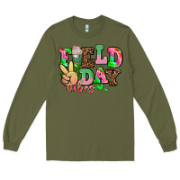 Army Green field day vibes Long Sleeve Tee - AdoDesignShop