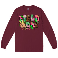 Burgundy field day vibes Long Sleeve Tee - AdoDesignShop