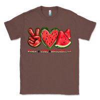 Chestnut peace love watermelon Classic Tee - texasbilliewilder