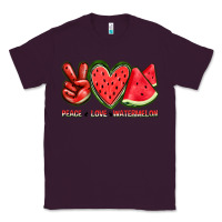 Plum peace love watermelon Classic Tee - texasbilliewilder