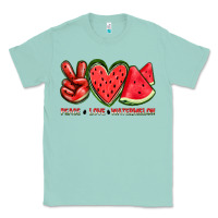 Seafoam peace love watermelon Classic Tee - texasbilliewilder