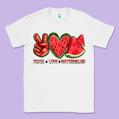 Peace Love Watermelon Classic Tee Designed By Texasbilliewilder