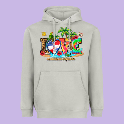 Love Dominican Republic Heavyweight Hoodie Designed By Adodesignshop