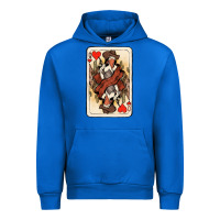 Cobalt queen of hearts cowgirl Urban Hoodie - NancyCooperArtShop