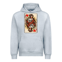 Heather Grey queen of hearts cowgirl Urban Hoodie - NancyCooperArtShop