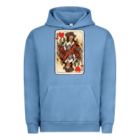 Pigment Pebble Blue queen of hearts cowgirl Urban Hoodie - NancyCooperArtShop