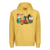 Antique Gold camp coffee drink Premium Hoodie - MaliasSmallBusiness