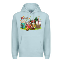 Blue Mist camp coffee drink Premium Hoodie - MaliasSmallBusiness