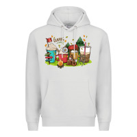 Dove Grey camp coffee drink Premium Hoodie - MaliasSmallBusiness