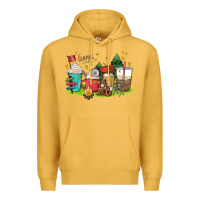 Mustard camp coffee drink Premium Hoodie - MaliasSmallBusiness