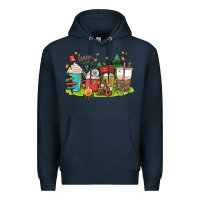 Navy camp coffee drink Premium Hoodie - MaliasSmallBusiness
