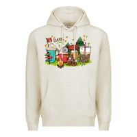 Oatmeal Heather camp coffee drink Premium Hoodie - MaliasSmallBusiness