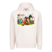 Pale Pink camp coffee drink Premium Hoodie - MaliasSmallBusiness