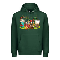 Sports Green camp coffee drink Premium Hoodie - MaliasSmallBusiness